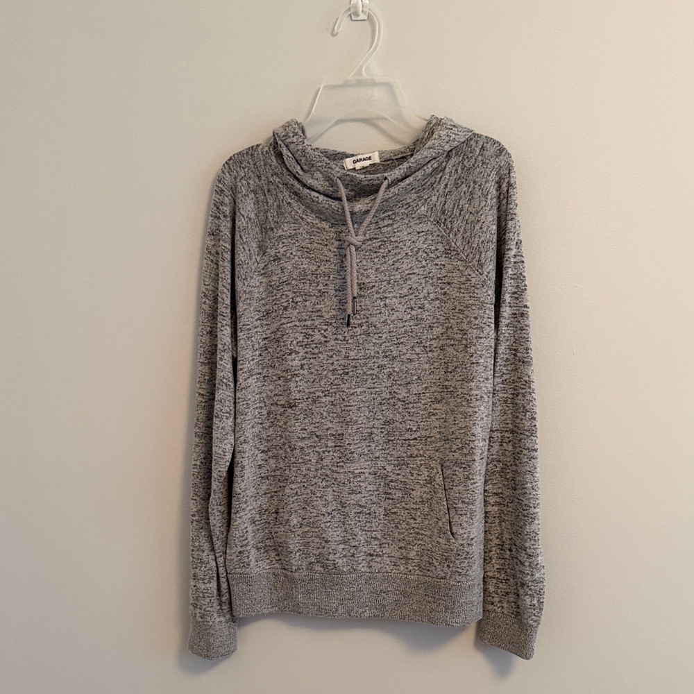 Garage Heather Gray Knit Pullover Hoodie